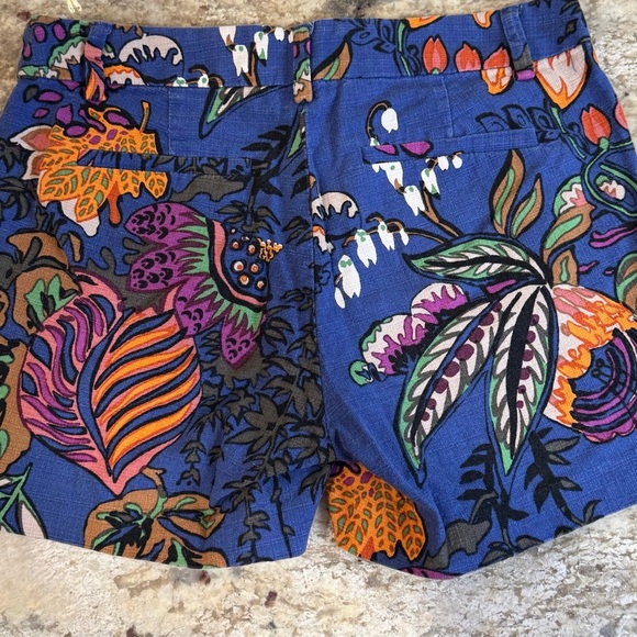 J crew blue & Orange floral cotton shorts - Picture 5 of 15